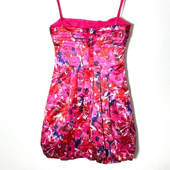 NWT BCBGMAXAZRIA pink floral begonia formal cocktail dress size 2 B108 - Picture 8 of 8
